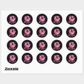 In oktober Draag we roze heks borstkanker Ronde Sticker (Vel)