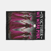 In oktober Draag we roze heks halloween breast can Fleece Deken (Voorkant (Horizontaal))