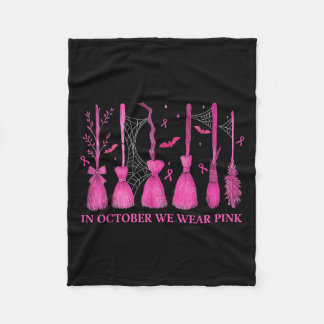 In oktober Draag we Roze Heksenbezem borstkanker Fleece Deken