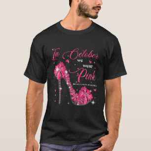 In oktober Draag we roze Hi T-shirt