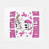 In oktober Draag we roze hockey Fleece Deken (Voorkant (Horizontaal))