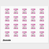 In oktober Draag we roze hockey Ronde Sticker (Vel)