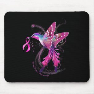 In oktober Draag we roze Hummingbird Breast Cancer Muismat