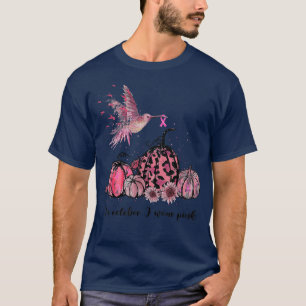 In oktober Draag we roze Hummingbird Breast Cancer T-shirt