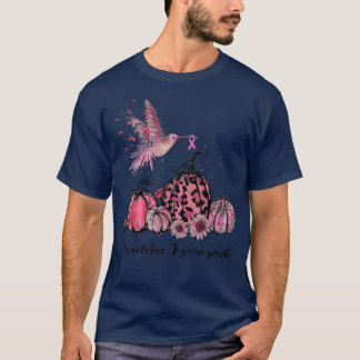 In oktober Draag we roze Hummingbird Breast Cancer T-shirt