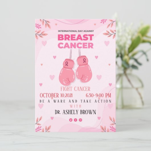 In oktober draag we roze   kaart (Staand voorkant)