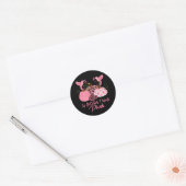In oktober Draag we roze kalkoen Ronde Sticker (Envelop)