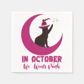 In oktober Draag we roze kattenborst Servet (Voorkant)