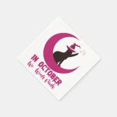 In oktober Draag we roze kattenborst Servet (Hoek)