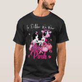 In oktober Draag we roze Koe pompoen borstkanker T-shirt (Voorkant)
