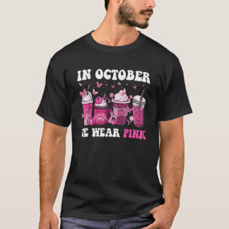 In oktober Draag we roze koffie in de laatste Herf T-shirt