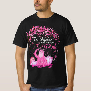 In oktober Draag we roze koolstof borstkanker T-shirt