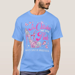 In oktober Draag we roze koolstofborst C T-shirt