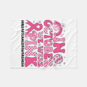 In oktober Draag we roze koolstofborst-kanker Fleece Deken (Voorkant (Horizontaal))