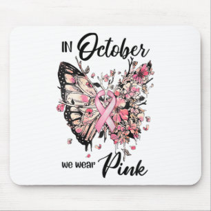 In oktober Draag we roze koolstofborst-kanker Muismat