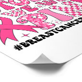 In oktober Draag we roze koolstofborst-kanker Poster (Hoek)