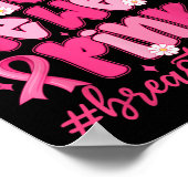 In oktober Draag we roze koolstofborst-kanker Poster (Hoek)