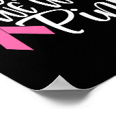 In oktober Draag we roze koolstofborst-kanker Poster (Hoek)