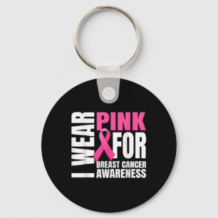 In oktober Draag we roze koolstofborst-kanker Sleutelhanger