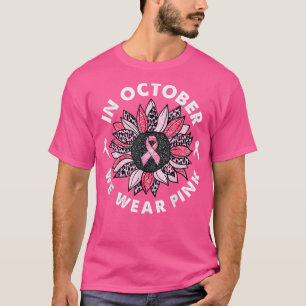 In oktober Draag we roze koolstofborst-kanker T-shirt