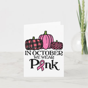 In oktober Draag we roze leopard Breast Cancer Awa Kaart