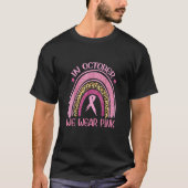 In oktober Draag we roze leopardborstkanker T-shirt (Voorkant)