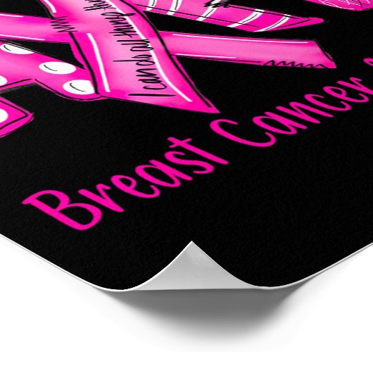 In oktober Draag we roze lint Poster (Hoek)