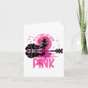 In oktober Draag we roze lintje hech halloween Bre Kaart