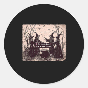 In oktober Draag we roze lintje hech halloween Bre Ronde Sticker