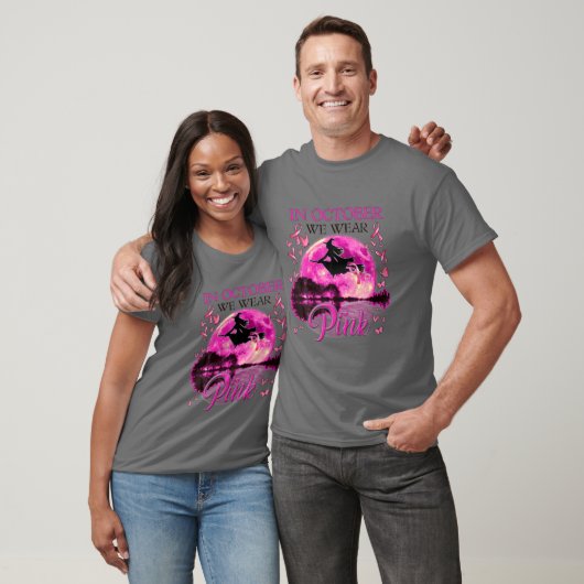 In oktober Draag we roze lintje hech halloween Bre T-shirt (Unisex)