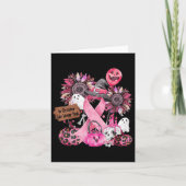 In oktober Draag we roze lintlint-halloween bre Kaart (Voorkant)