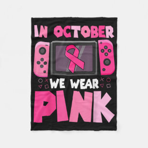 In oktober Draag we roze lintspel borstkanker Fleece Deken