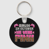 In oktober Draag we roze lintspel borstkanker Sleutelhanger (Voorkant)