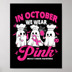 In oktober Draag we Roze Lunch Lady borstkanker A Poster