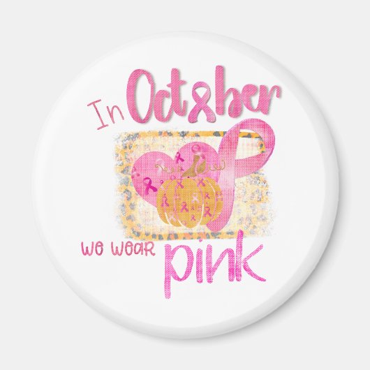 In oktober Draag we roze Magneet (Voorkant)