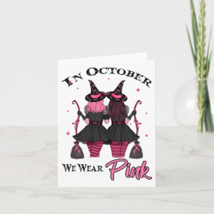 In oktober Draag we roze najaarse Herfst Breast Kaart