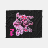 In oktober Draag we roze paardenbre Fleece Deken (Voorkant (Horizontaal))