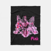 In oktober Draag we roze paardenbre Fleece Deken (Voorkant)