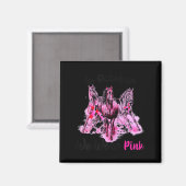 In oktober Draag we roze paardenbre Magneet (Voorkant / Achterkant)