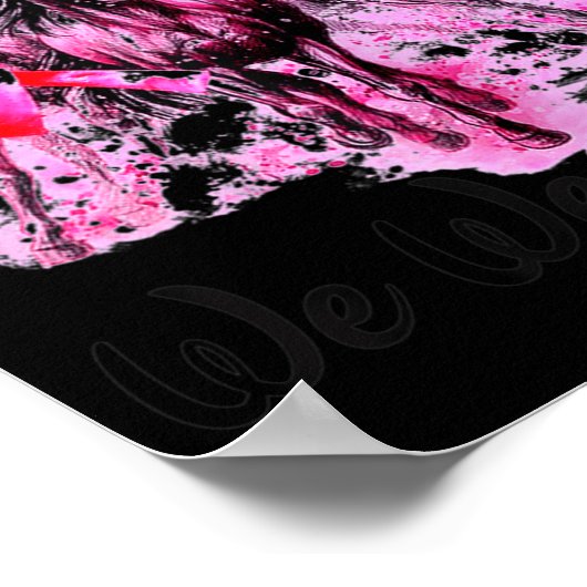 In oktober Draag we roze paardenbre Poster (Hoek)