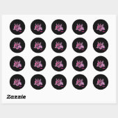 In oktober Draag we roze paardenbre Ronde Sticker (Vel)