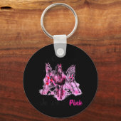 In oktober Draag we roze paardenbre Sleutelhanger (Voorkant)