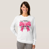 In oktober Draag we roze polka dot boog T-shirt (Voorkant volledig)