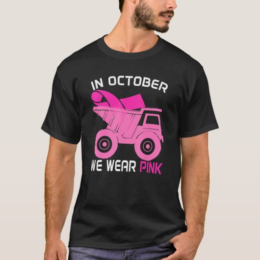In oktober Draag we roze pompkramp A T-shirt (Voorkant)