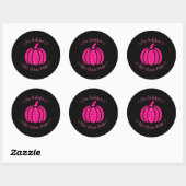 In oktober Draag we roze pompoen borstkanker Ronde Sticker (Vel)