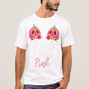 In oktober Draag we roze pompoen borstkanker T-shirt