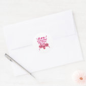 In oktober Draag we roze pompoen gift Ronde Sticker (Envelop)