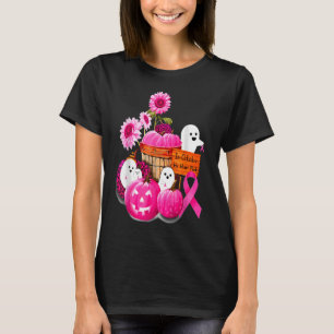 In oktober Draag we roze pompoen, hoest en bloem T-shirt