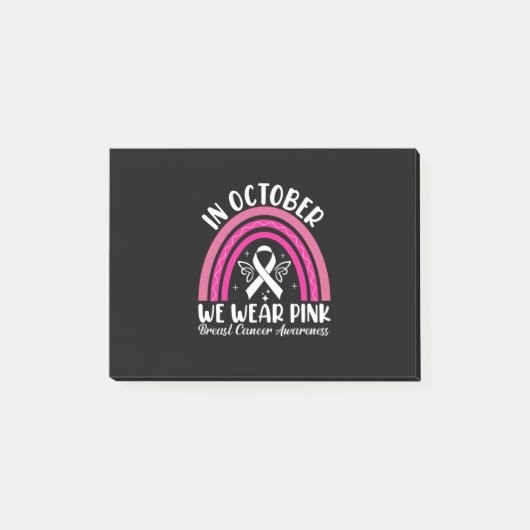 In oktober draag we roze post-it® notes (Voorkant)