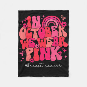 In oktober Draag we roze recombinante borstkanker Fleece Deken